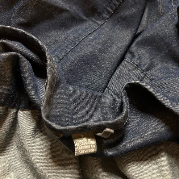 Toad & Co Wayfarer Chambray Blue Denim Button Tunic Top Sz Medium Boho Granola - Picture 4 of 7